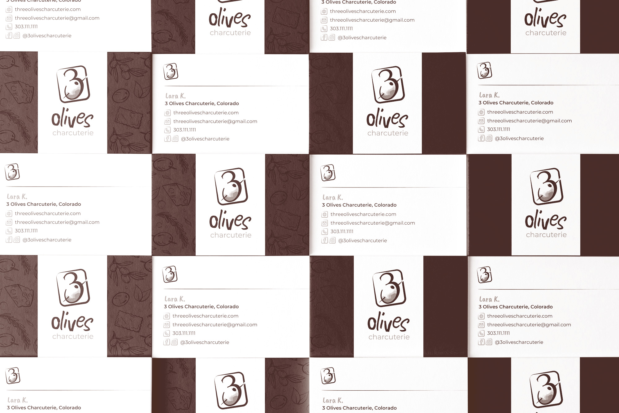 business card designs for small business in food industry